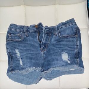 Hollister Blue Distressed Jean Shorts
